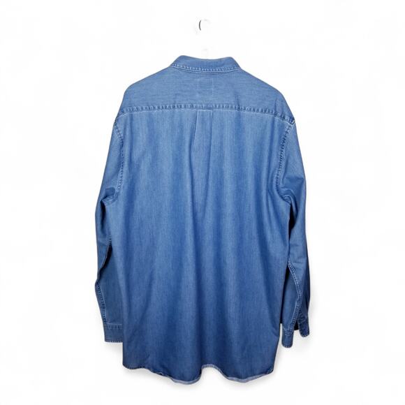 Travelsmith Button Down Denim Shirt - Size XL - Picture 3 of 6